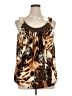 AGB Brown Sleeveless Blouse Size 1X - photo 1