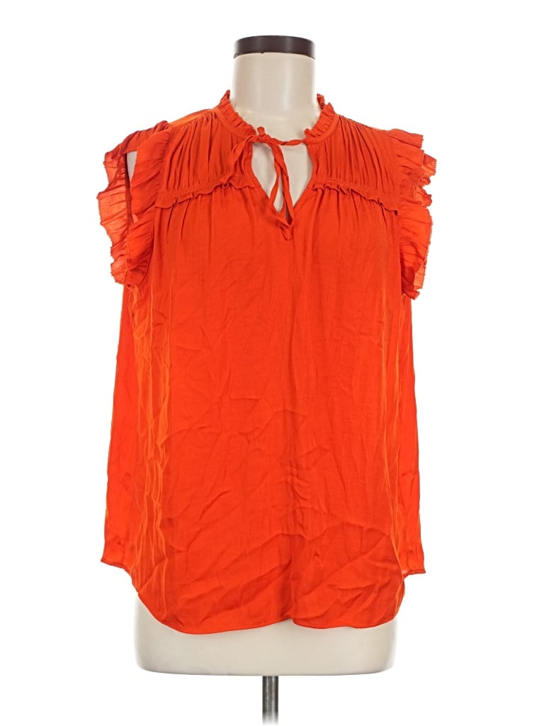Pre-owned Maison D' Amelie 3/4 Sleeve Blouse In Orange