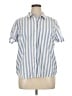 L.L.Bean Stripes Blue Short Sleeve Button-Down Shirt Size XL - photo 1