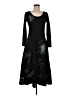 Chico's Design 100% Cotton Graphic Black Casual Dress Size Med (1) - photo 1