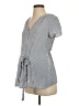 Isabel Maternity 100% Rayon Gray Short Sleeve Blouse Size Sm Maternity - photo 1