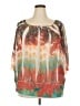 Lane Bryant 100% Polyester Orange 3/4 Sleeve Blouse Size 22 - 24 Plus - photo 1