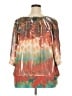 Lane Bryant 100% Polyester Orange 3/4 Sleeve Blouse Size 22 - 24 Plus - photo 2