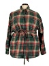 BLOOMCHIC Plaid Green Long Sleeve Blouse Size 28 - photo 1