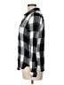 SO 100% Rayon Plaid Black Long Sleeve Button-Down Shirt Size L - photo 5