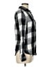 SO 100% Rayon Plaid Black Long Sleeve Button-Down Shirt Size L - photo 4