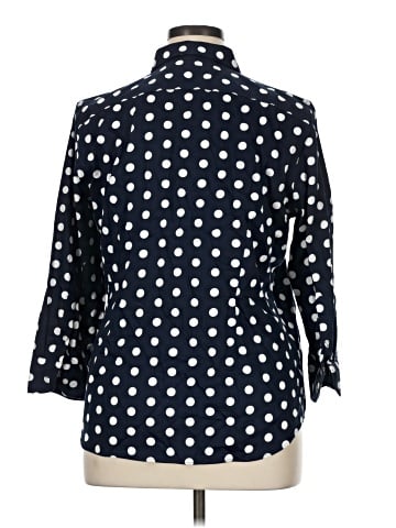 Chaps 3/4 Sleeve Button-Down Shirt (view 2)