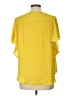 Naked Zebra 100% Polyester Yellow Short Sleeve Blouse Size L - photo 2