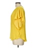 Naked Zebra 100% Polyester Yellow Short Sleeve Blouse Size L - photo 5