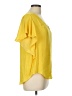 Naked Zebra 100% Polyester Yellow Short Sleeve Blouse Size L - photo 4