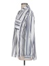 Eden & Olivia Stripes Silver Long Sleeve Button-Down Shirt Size L - photo 5
