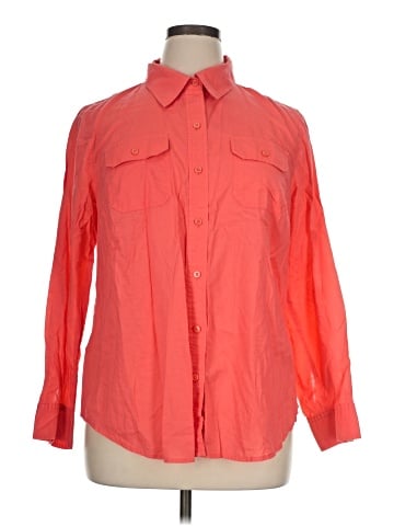 Jones New York 3/4 Sleeve Button-Down Shirt (view 1)