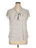 Adrianna Papell Gray Short Sleeve Blouse Size XL - photo 1