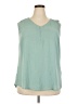 Papermoon 100% Polyester Teal Sleeveless Blouse Size 2X - photo 1