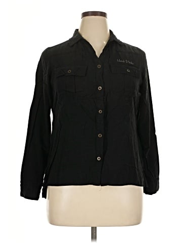 Hard Rock Cafe 3/4 Sleeve Button-Down Shirt (view 1)