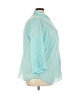 Basic Editions Teal 3/4 Sleeve Button-Down Shirt Size 3X - photo 4