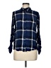 Buttons Plaid Blue Long Sleeve Button-Down Shirt Size M - photo 1