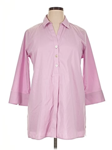 Foxcroft 3/4 Sleeve Button-Down Shirt (view 1)