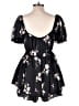 Charlotte Russe 100% Polyester Floral Black Romper Size L - photo 2