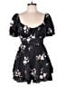 Charlotte Russe 100% Polyester Floral Black Romper Size L - photo 1
