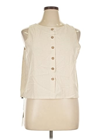 IDEALSANXUN Sleeveless Button-Down Shirt (view 1)