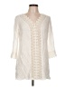 Solitaire 100% Rayon Ivory 3/4 Sleeve Blouse Size L - photo 1