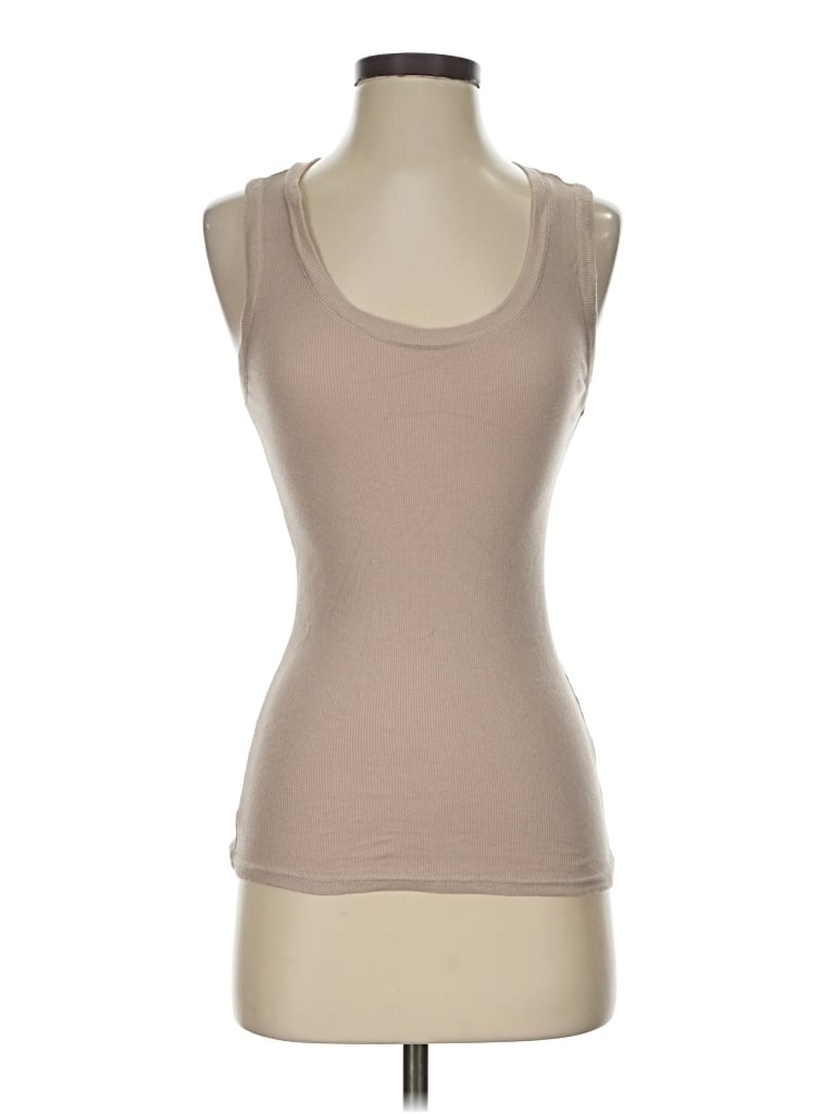 Pre-owned 24/7 Maurices Tank Top Tan Strapless Neckline Tops
