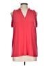 T Tahari Red Sleeveless Blouse Size L - photo 1