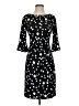 Connected Apparel Polka Dots Black Cocktail Dress Size 4 (petite) - photo 1