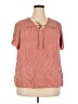 Como Blu 100% Rayon Pink Short Sleeve Blouse Size 2X - photo 1