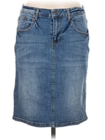 Kenneth Cole REACTION Denim Skirt (view 1)