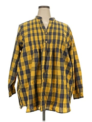 Woman Within 3/4 Sleeve Button-Down Shirt (view 1)