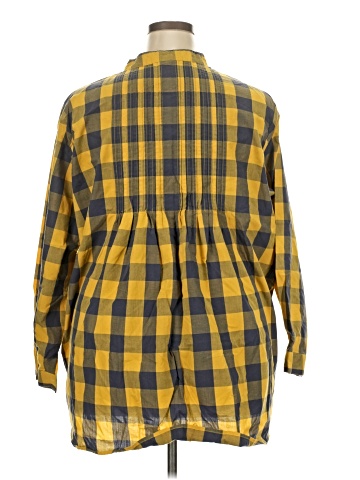 Woman Within 3/4 Sleeve Button-Down Shirt (view 2)