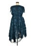 Torrid 100% Polyester Paisley Teal Cocktail Dress Size 2X Plus (2) - photo 2