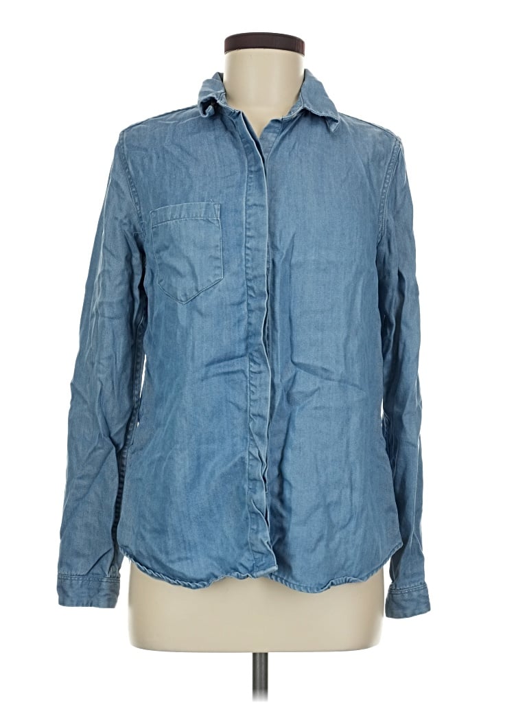 Pre-owned Maison Scotch Long Sleeve Button Down Shirt In Blue
