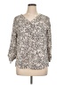 Maurices 100% Polyester Animal Print Ivory 3/4 Sleeve Blouse Size XL - photo 1