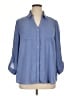 By & By 100% Polyester Blue 3/4 Sleeve Blouse Size XXL - photo 1