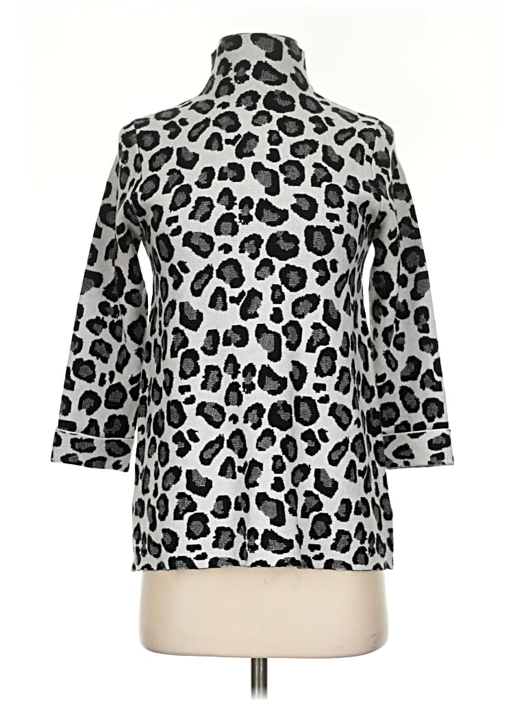 Pre-owned Tahari Cardigan Sweater In Silver