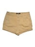 Express Solid Tan Khaki Shorts Size 12 - photo 1