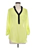 I.N. Studio 100% Polyester Yellow 3/4 Sleeve Blouse Size M - photo 1