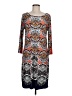 Spense Print Gray Casual Dress Size 8 - photo 1
