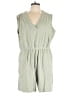 Zenana 100% Cotton Solid Green Romper Size 3X - photo 1