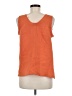 Three Dots 100% Cotton Orange Sleeveless Top Size M - photo 2