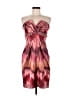 David Meister 100% Polyester Tie-dye Red Pink Cocktail Dress Size 6 - photo 1