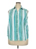 White Stag Stripes Teal Sleeveless Blouse Size 2X - photo 1