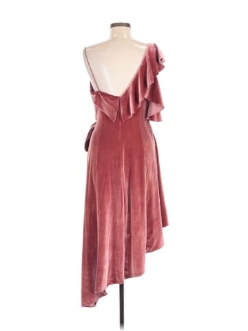 Self-Portrait Devore Blush Asymmetrical Dress (view 2)