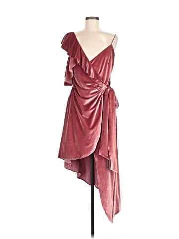 Self-Portrait Devore Blush Asymmetrical Dress (view 1)