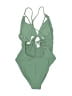 Robin Piccone Solid Green One Piece Swimsuit Size 6 - photo 2