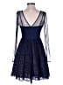 Aqua 100% Polyester Animal Print Blue Cocktail Dress Size 2 - photo 2