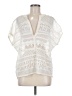 BCBGMAXAZRIA Ivory Short Sleeve Blouse Size M - photo 1